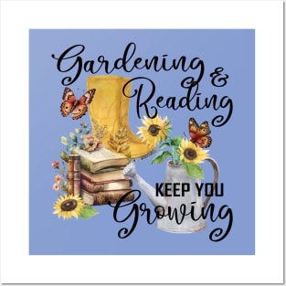 COTTAGE CORE GARDENING & READING KEEP YOU GROWING Posters and Art